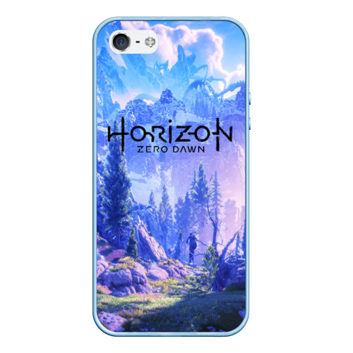 Чехол для iPhone 5/5S матовый Horizon Zero Dawn, цвет голубой