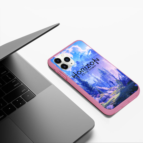 Чехол для iPhone 11 Pro Max матовый Horizon Zero Dawn, цвет малиновый - фото 5