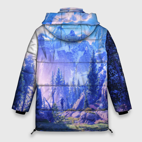 Женская зимняя куртка 3D с принтом Horizon Zero Dawn, вид сзади #1