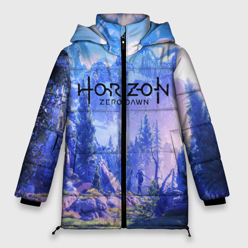 Женская зимняя куртка 3D с принтом Horizon Zero Dawn, вид спереди #2