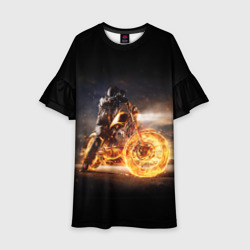 Детское платье 3D Fire racer motorcyclist