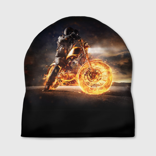 Шапка 3D Fire racer motorcyclist