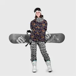 Накидка на куртку 3D Драконы и цветы - фото 2
