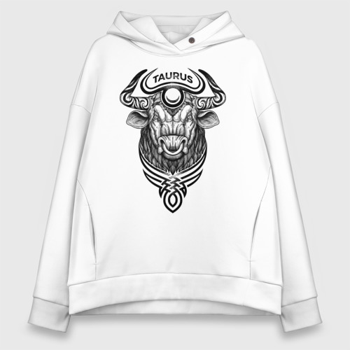 Женское худи Oversize хлопок taurus