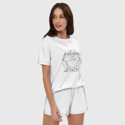 Женская пижама с шортиками хлопок Тоторианский человек - фото 2