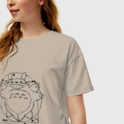 Женская футболка хлопок Oversize Тоторианский человек - фото 2