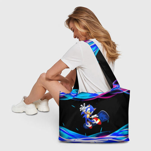 Пляжная сумка 3D Соник на скейте - фото 6