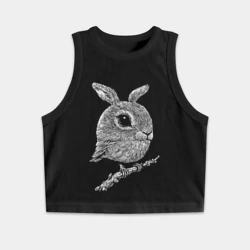 Женская укороченная майка-топ хлопок Заёбушек