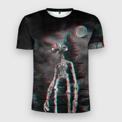 Мужская футболка 3D Slim Siren Head Horror