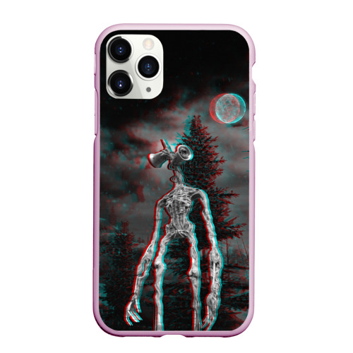 Чехол для iPhone 11 Pro Max матовый Siren Head Horror, цвет розовый