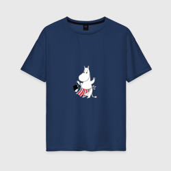 Женская футболка хлопок Oversize Муми-мама