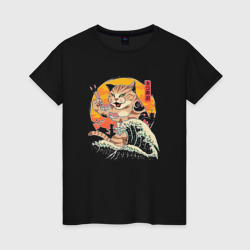 Женская футболка хлопок Great Cat Wave