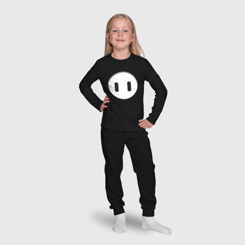 Детская пижама с лонгсливом хлопок Fall Guys, цвет черный - фото 7
