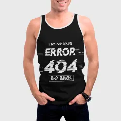 Мужская майка 3D "error 404" - фото 2