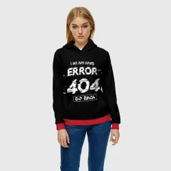 Женская толстовка 3D "error 404" - фото 2