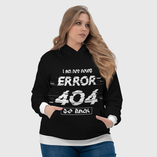 Женская толстовка 3D "error 404", цвет 3D печать - фото 6