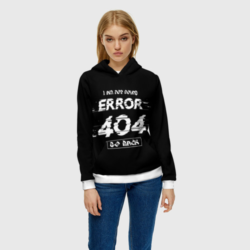 Женская толстовка 3D "error 404", цвет 3D печать - фото 3