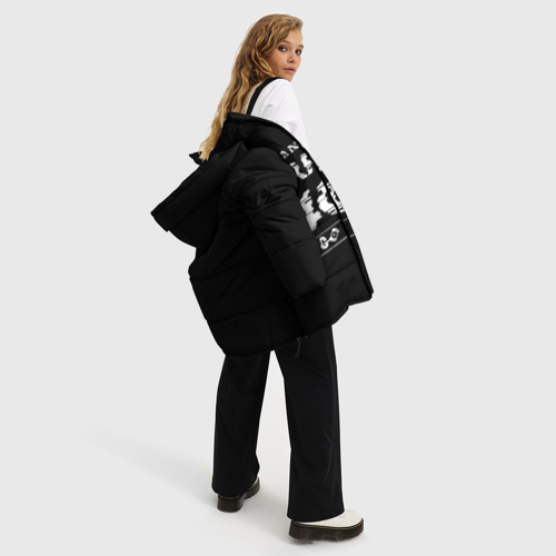 Женская зимняя куртка Oversize "error 404", цвет черный - фото 5