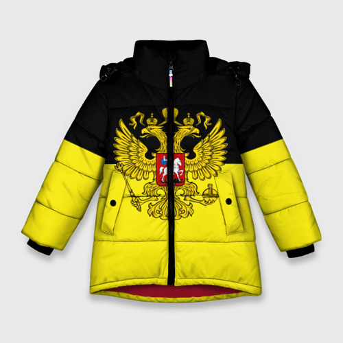 Зимняя куртка для девочек 3D Российская Империя, цвет красный