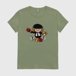 Женская футболка хлопок AC DC Ангус Янг