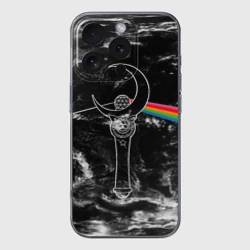 Чехол для iPhone 16 Pro Max силиконовый с защитой камеры Dark Side of the Moon Stick