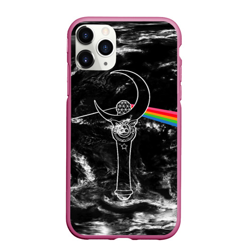 Чехол для iPhone 11 Pro Max матовый Dark Side of the Moon Stick, цвет малиновый