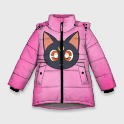 Зимняя куртка для девочек 3D Киса луна