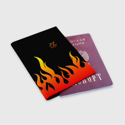 Обложка для паспорта матовая кожа Lil Peep, цвет черный - фото 3
