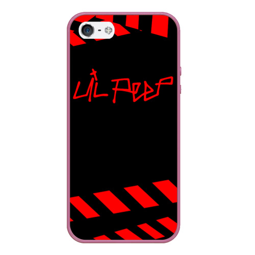 Чехол для iPhone 5/5S матовый Lil Peep, цвет розовый