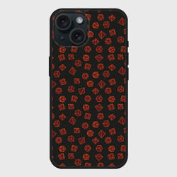 Чехол силиконовый для Apple iPhone 15 матовый Дайс D&D
