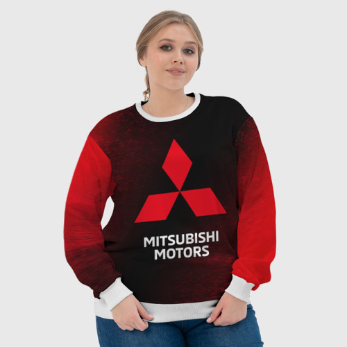 Женский свитшот 3D Mitsubishi Митсубиси, цвет 3D печать - фото 6