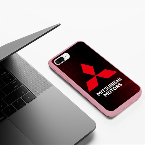 Чехол для iPhone 7Plus/8 Plus матовый Mitsubishi Митсубиси, цвет баблгам - фото 5