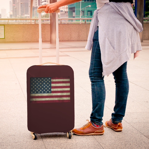 Чехол для чемодана 3D USA флаг, цвет 3D печать - фото 4