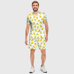 Мужской костюм с шортами 3D Лимонная - фото 2