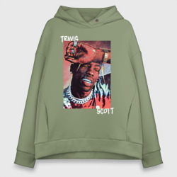 Женское худи Oversize хлопок Travis Scott