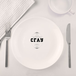 Набор: тарелка + кружка СГАУ основан в 1942 - фото 2