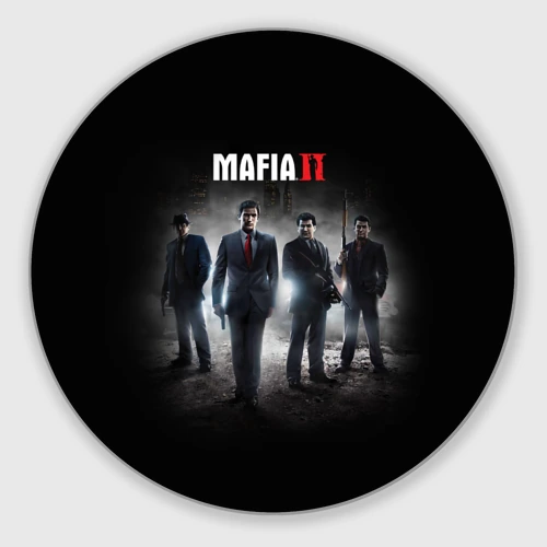 Круглый коврик для мышки Mafia