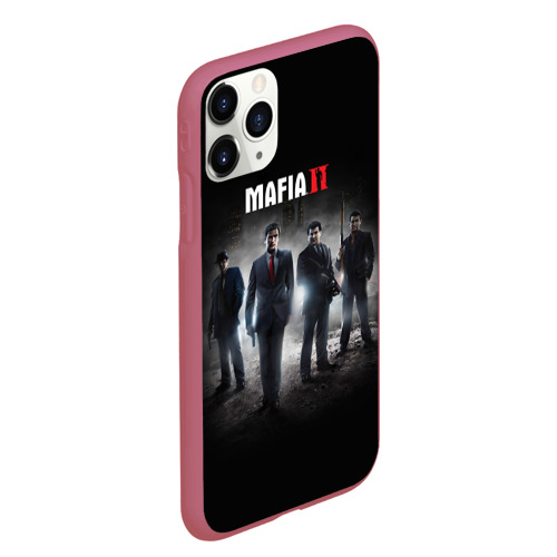 Чехол для iPhone 11 Pro Max матовый Mafia, цвет малиновый - фото 3