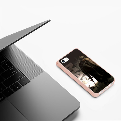 Чехол для iPhone 5/5S матовый Mafia, цвет светло-розовый - фото 5