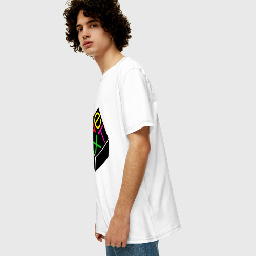 Мужская футболка хлопок Oversize NEXT, цвет белый - фото 5