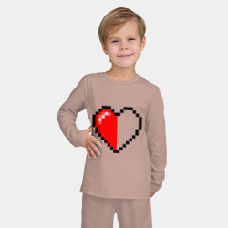 Детская пижама с лонгсливом хлопок Майнкрафт серце - фото 2