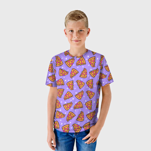 Детская футболка 3D Волшебная пицца, цвет 3D печать - фото 3