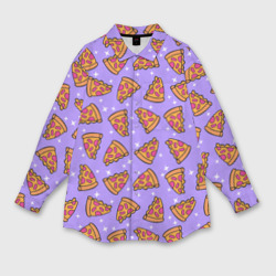 Мужская рубашка oversize 3D Волшебная пицца