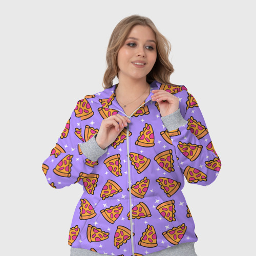 Женский костюм 3D Волшебная пицца, цвет меланж - фото 7