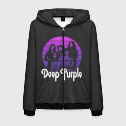Мужская толстовка 3D на молнии Deep Purple