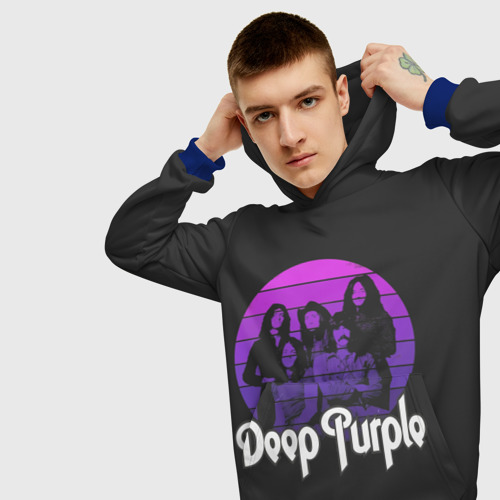 Мужская толстовка 3D Deep Purple, цвет синий - фото 5