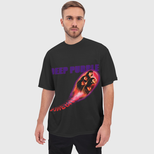 Мужская футболка oversize 3D Deep Purple, цвет 3D печать - фото 3