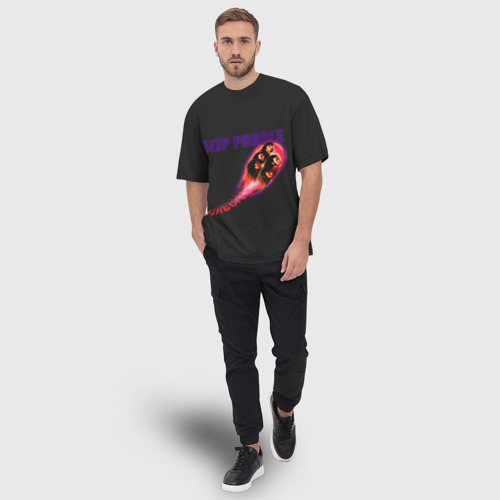 Мужская футболка oversize 3D Deep Purple, цвет 3D печать - фото 5