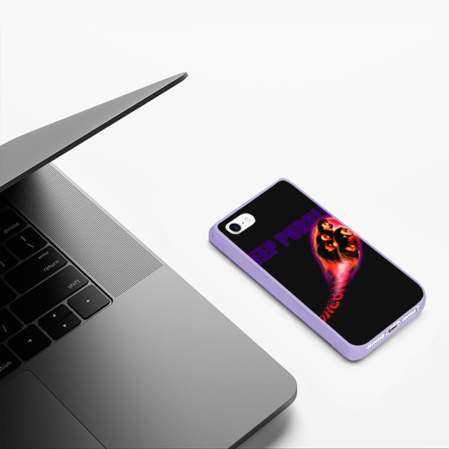 Чехол для iPhone 5/5S матовый Deep Purple, цвет светло-сиреневый - фото 5