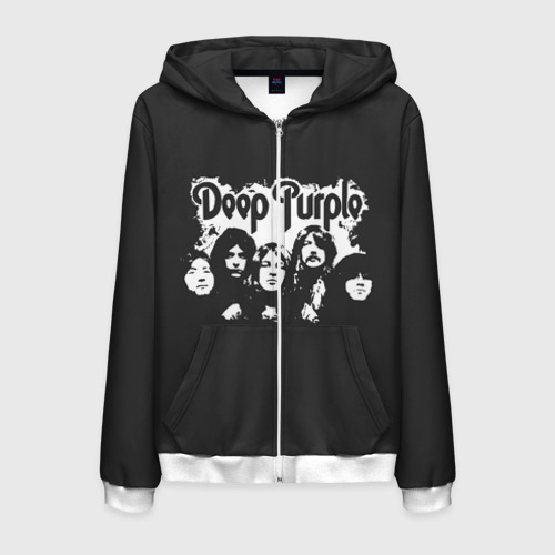 Мужская толстовка 3D на молнии Deep Purple